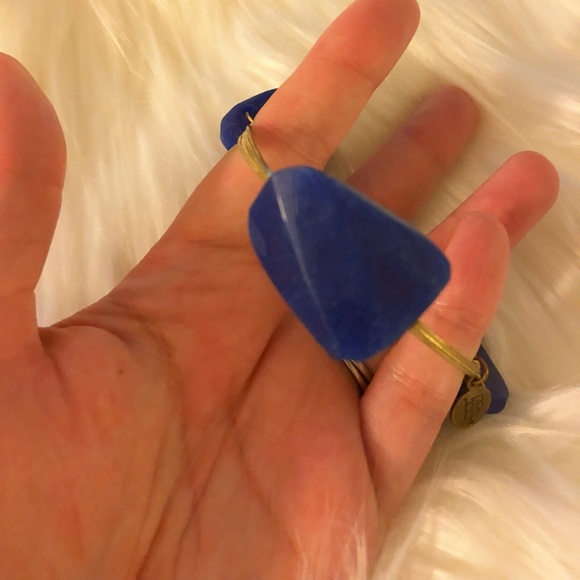 Bourbon and Bowties Blue Stone Bangle - Picture 3 of 5